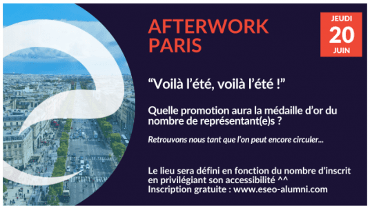 Afterwork Paris 2024 : voilà l'été !